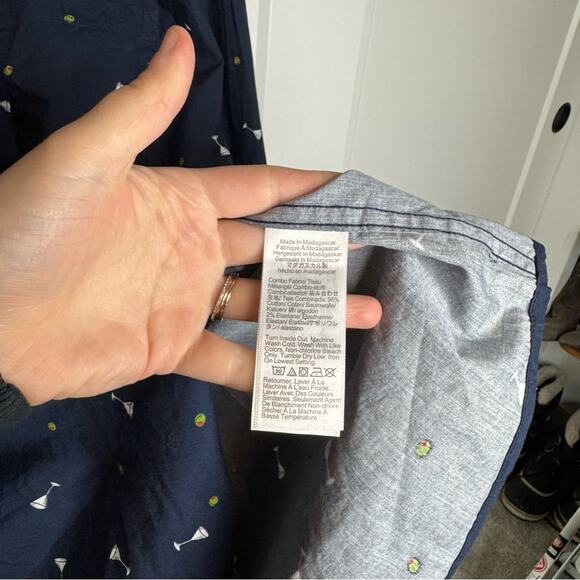 J. Crew Classic Untucked Flex Washed Button Down Shirt Martini Olives Size XL - Picture 5 of 7